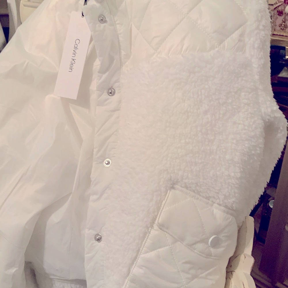 Calvin Klein Ivory Button-Up Jacket - Picture 9 of 10